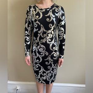 Black and silver dress dress.